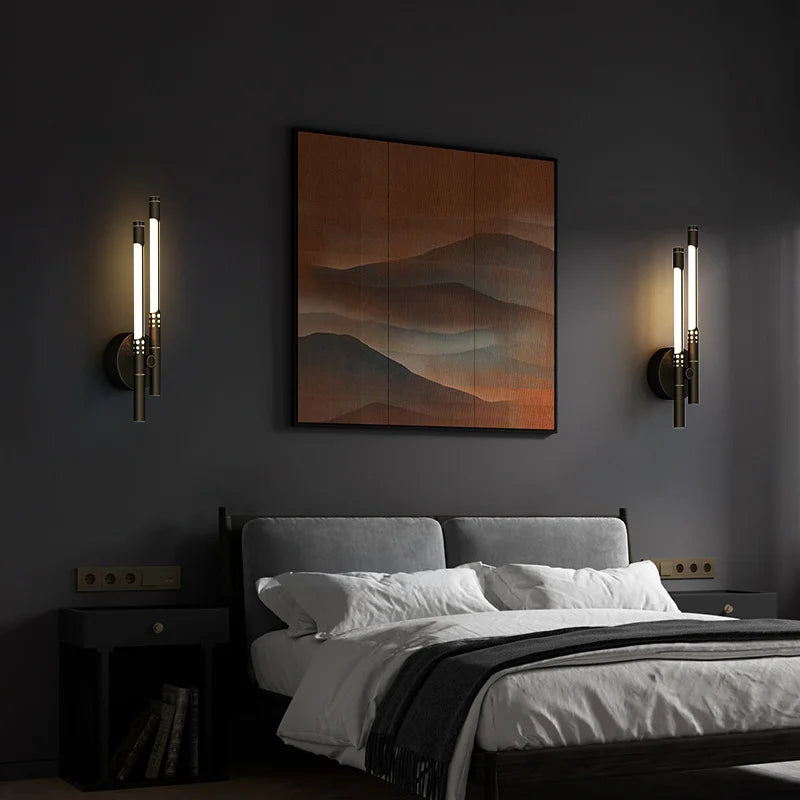 applique murale led design moderne en cuivre pour intérieur décoratif - vue 5 sur 12