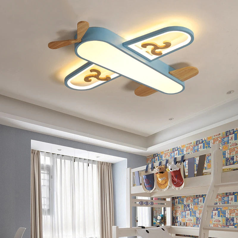 appliques suspendues led pour enfants en bois et métal - vue 6 sur 18
