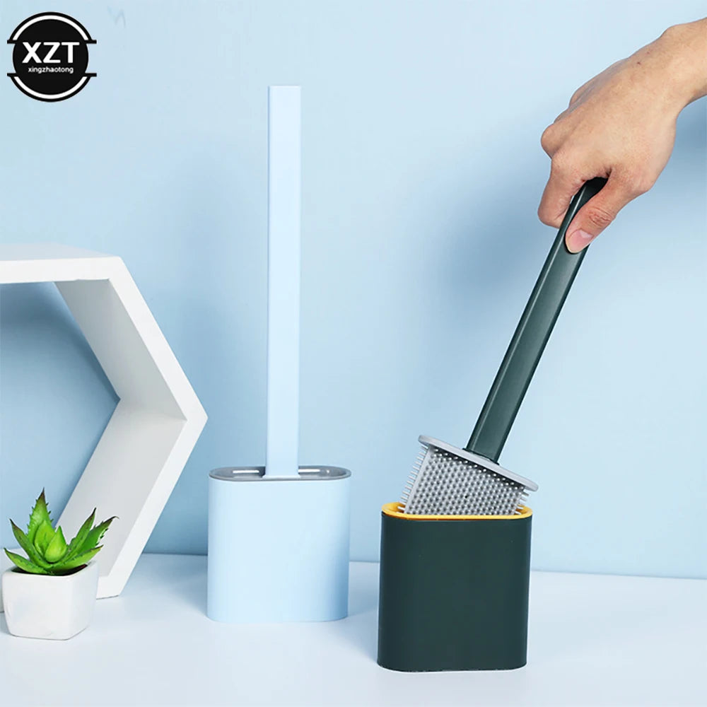 brosse de nettoyage flexible en silicone avec support séchage rapide - vue 4 sur 10