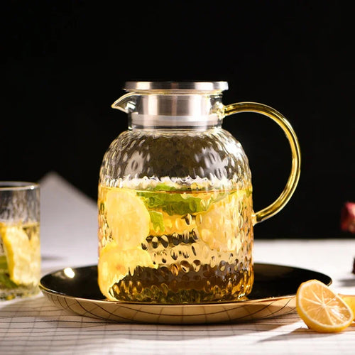 Bouilloire verre transparent résistante chaleur boissons froides poignée