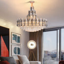 suspension à led en cristal design luxueux avec variateur d'intensité