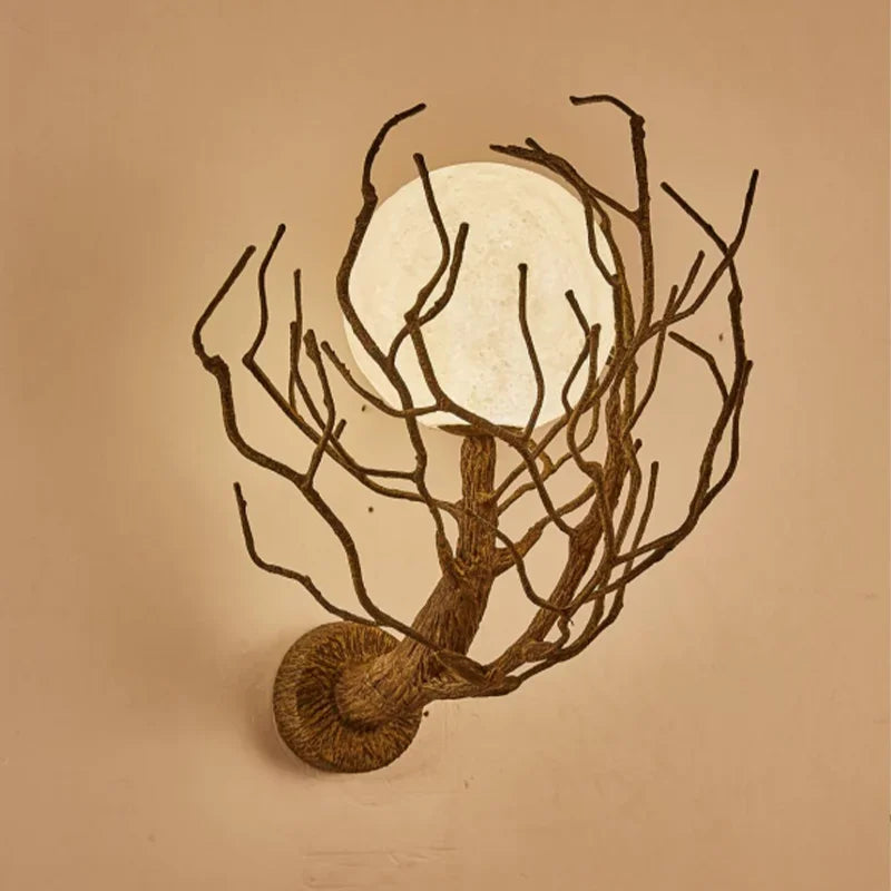 lustre suspendu en forme de branche d'arbre à led décor rétro - vue 4 sur 12