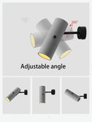 Applique murale led en ciment style industriel projecteur rotatif créatif