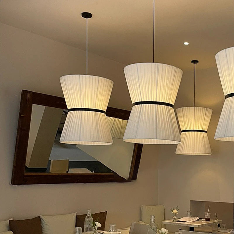 Nordique minimaliste Vintage Wabi Sabi tissu lustre B &amp; B Restaurant Bar salle à manger décor à la maison suspension LED lumières suspension lampe