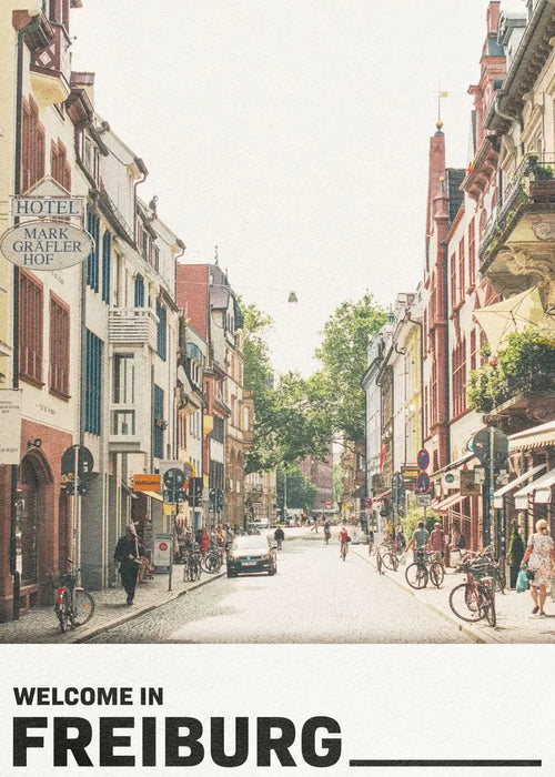 affiche de monuments emblématiques des villes allemandes décorative