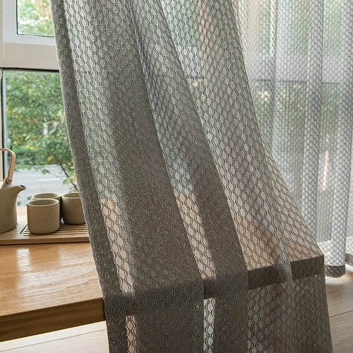 Voilage tulle moderne rayé pour salon chambre fenetre