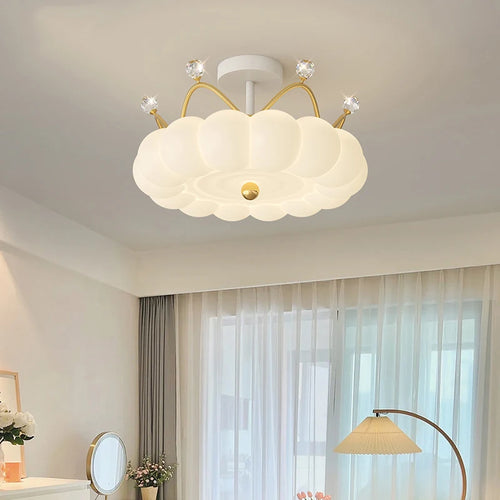plafonnier moderne en forme de couronne avec télécommande - vue 5 sur 11
