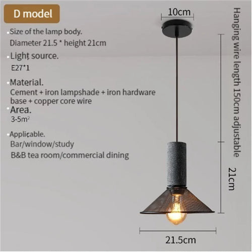 suspension industrielle en béton pour décoration intérieure - vue 25 sur 29