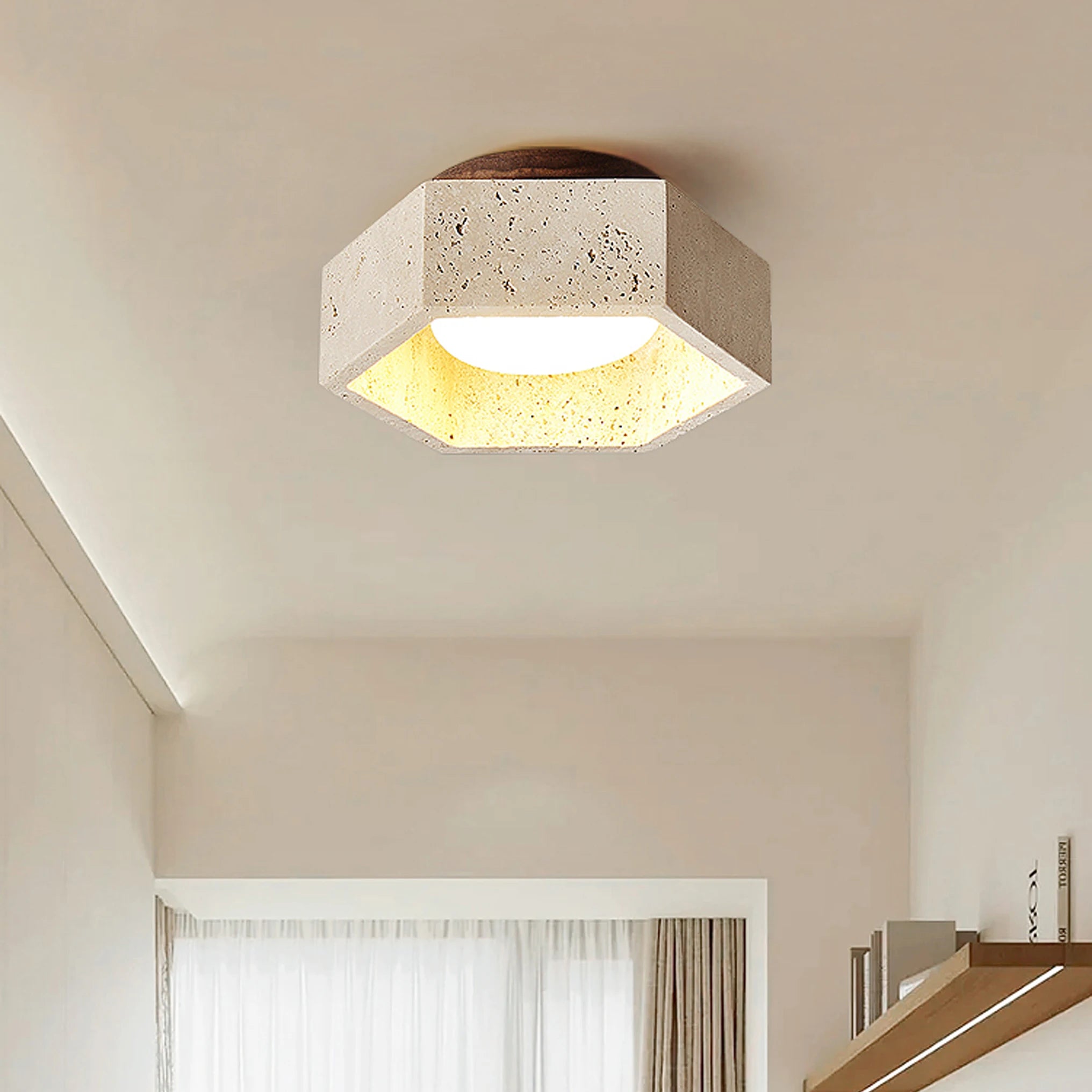 plafonnier Crème moderne minimaliste salon diamant lampe décorative vestiaire balcon hall couloir couloir Led pierre