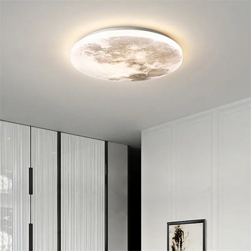 plafonnier lune lampe led éclairage romantique pour balcon et chambre enfant - vue 3 sur 10