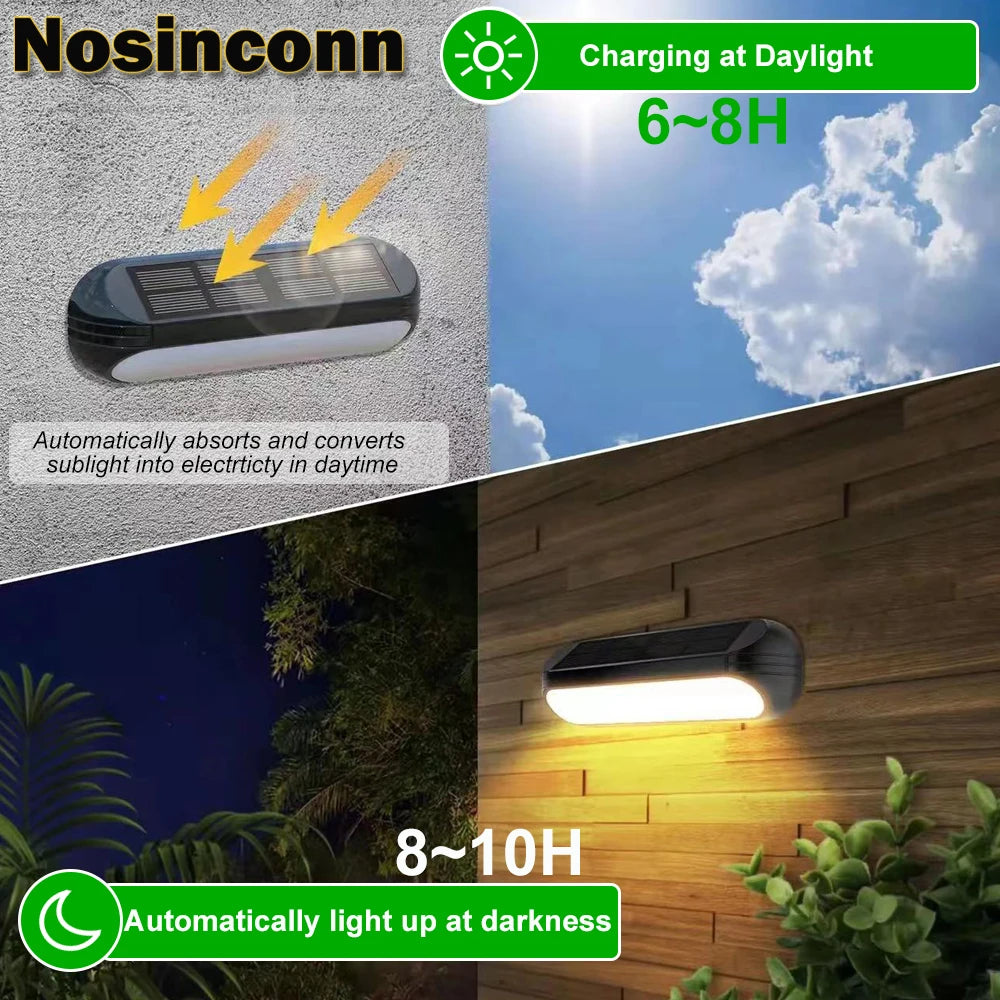 Solar Post Cap Lights Outdoor, LED Deck Fence Post Lights 2 Lighting Modes Warm White Cool White Garden Decoration for outdoor - vue 4 sur 6
