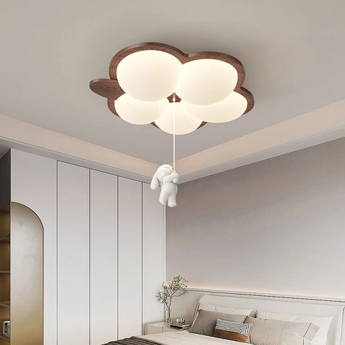 plafonnier style rétro wabi-sabi lapin créatif éclairage intérieur chaleureux - vue 2 sur 10