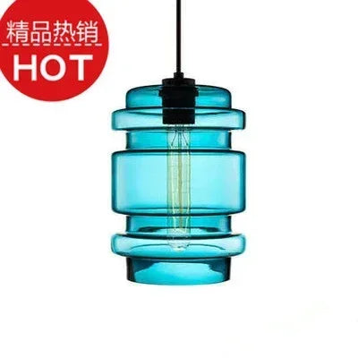 lustre suspendu moderne en verre transparent design élégant - vue 24 sur 28
