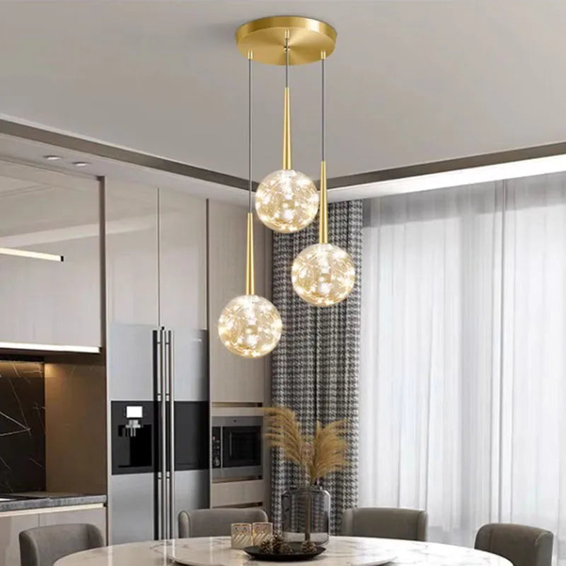 lustre nordique suspension éclairage intérieur décoration maison - vue 6 sur 10