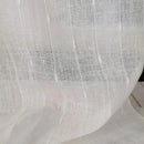 Rideau rayé style lin translucide pour salon chambre