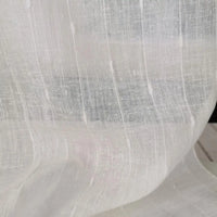 Rideau rayé style lin translucide pour salon chambre