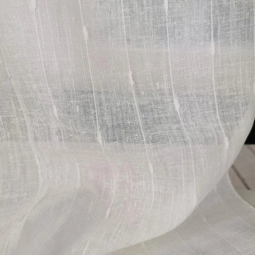 Rideau rayé style lin translucide pour salon chambre