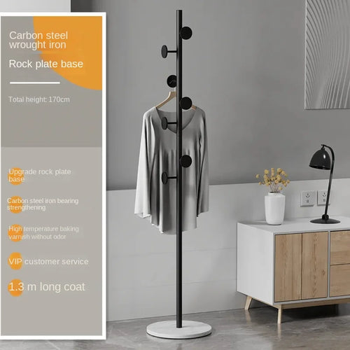 porte-manteau luxe sur pied avec rangement multifonction et crochets - vue 14 sur 14