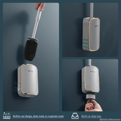 brosse de toilette luxe murale nettoyage rapide accessoires salle de bain - vue 6 sur 12