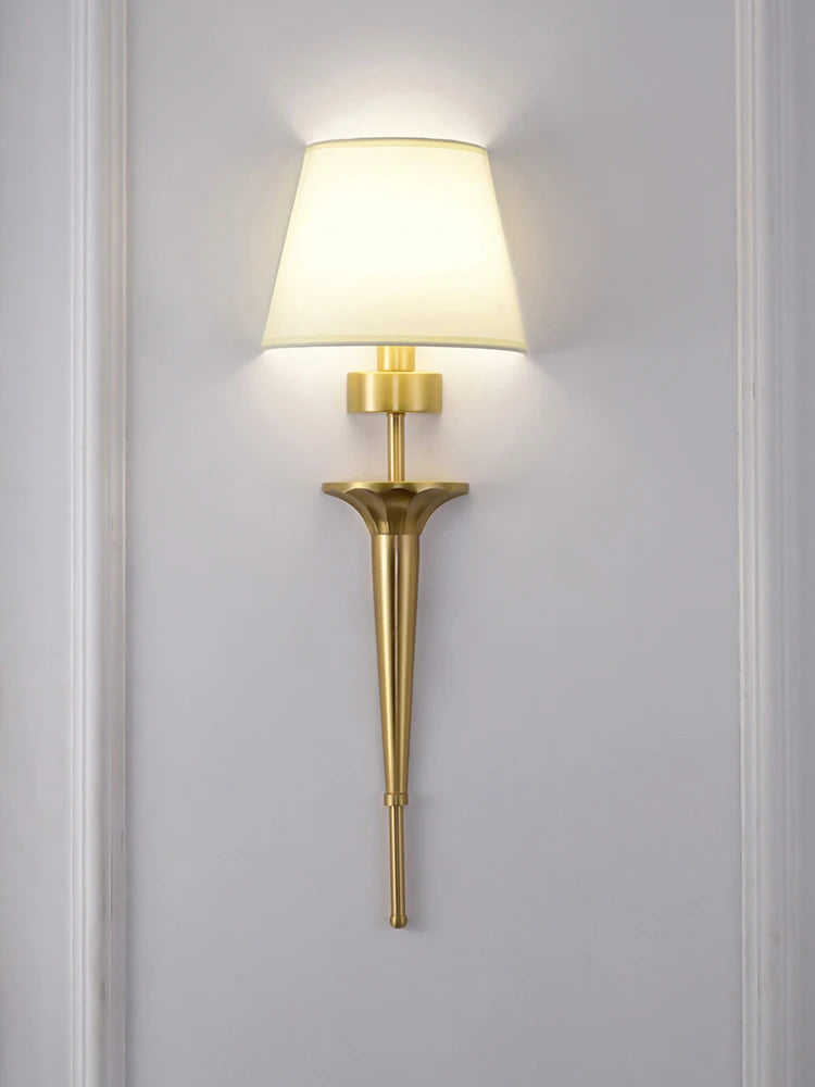 applique murale classique en cuivre led pour décoration maison