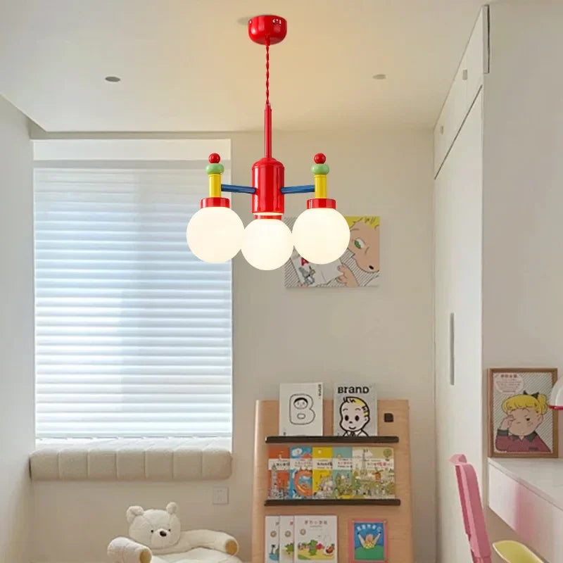 lustre macaron led pour chambre enfants garçons filles éclairage décoratif - vue 3 sur 10