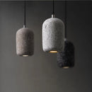 suspension moderne en ciment industriel led nordique