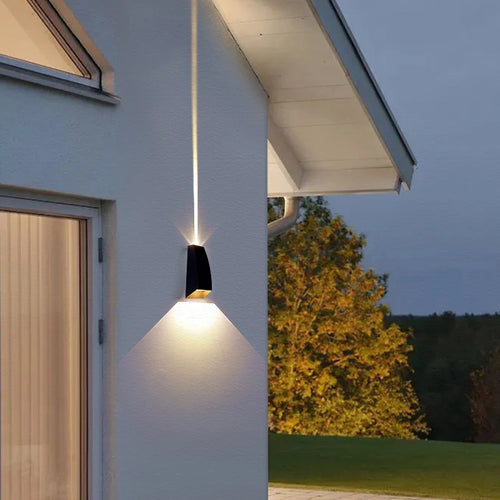 Applique murale extérieures LED étanche haut et bas applique murale AC90-260V 2*3W COB ampoule en aluminium cour jardin porche couloir lumières - vue 5 sur 6