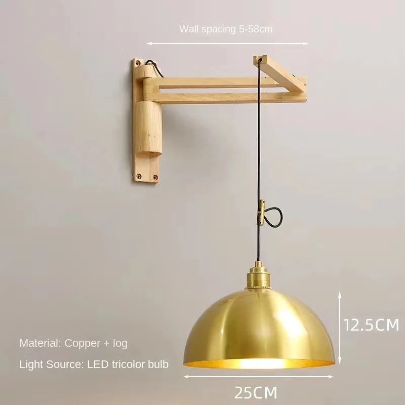 applique murale extensible en cuivre design élégant pour divers espaces