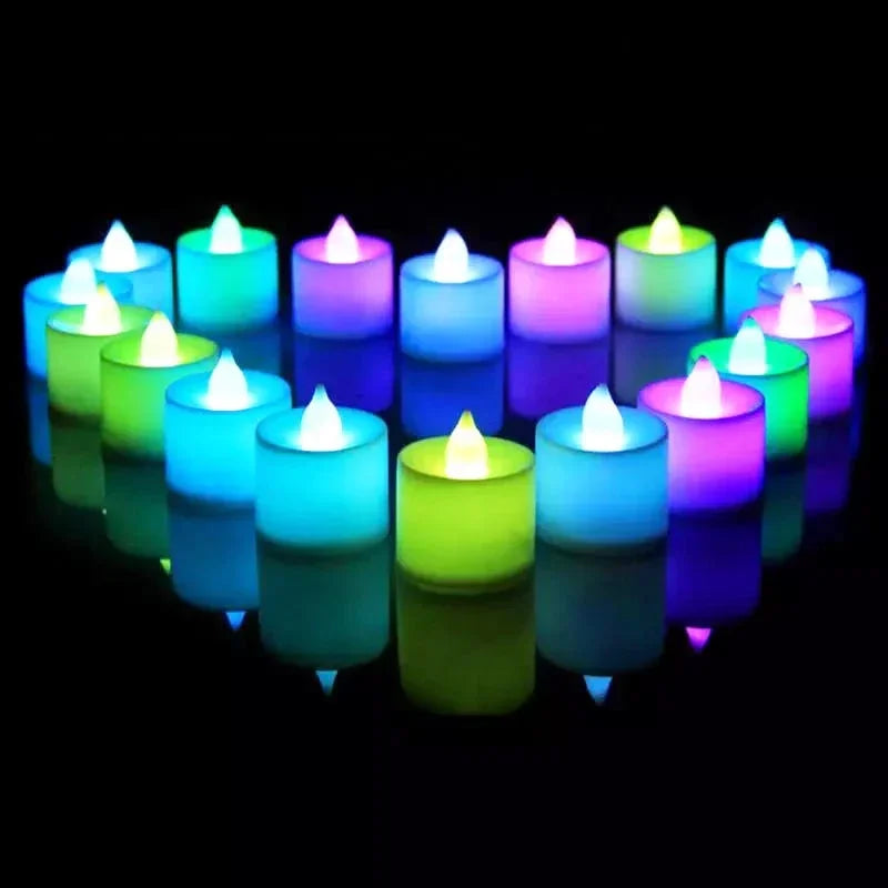 bougies led sans flamme décoration fête mariage noël en forme de cœur - vue 4 sur 14
