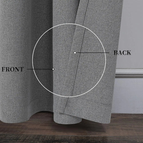 Rideau occultant imitation lin sur mesure chambre salon - vue 11 sur 11