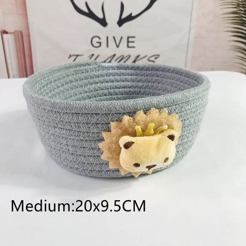 panier de rangement tissé animaux pour jouets et divers objets - vue 13 sur 21