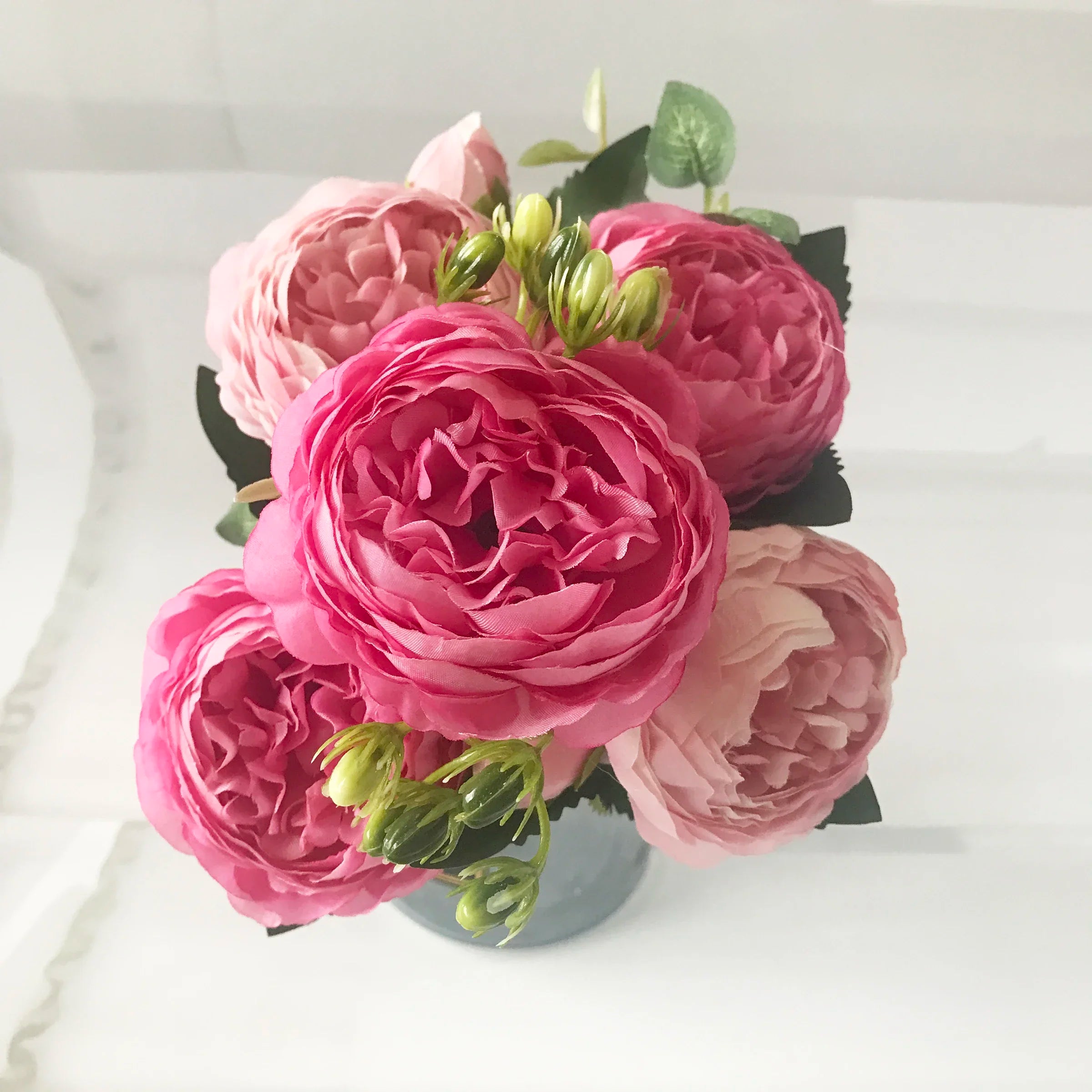 bouquet de pivoines artificielles pour décoration de mariage intérieur - vue 9 sur 17