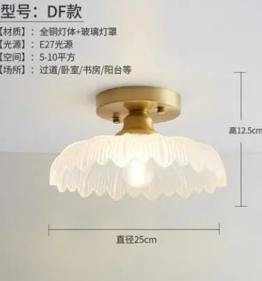 plafonnier led nordique vintage en verre pour intérieur moderne - vue 19 sur 18