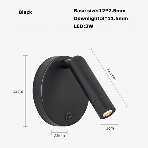 applique murale led rotative avec interrupteur pour lecture - vue 17 sur 23