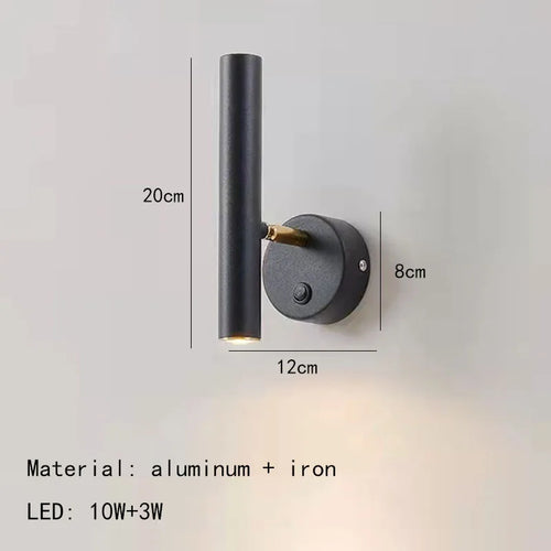Applique murale led rotative moderne pour lecture et relaxation - vue 9 sur 8