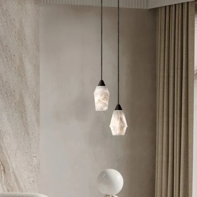 lustre moderne en marbre pour décoration intérieure élégante - vue 4 sur 9