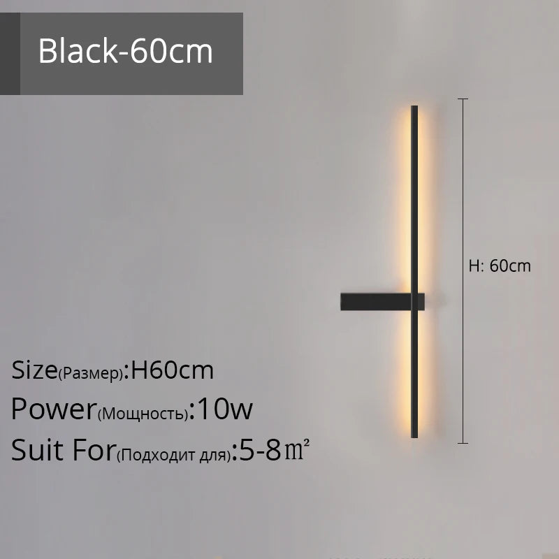 applique murale led minimaliste en aluminium pour éclairage intérieur - vue 15 sur 18