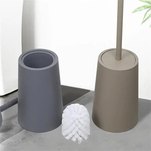 brosse de toilette moderne avec couvercle design élégant accessoires de nettoyage - vue 6 sur 9