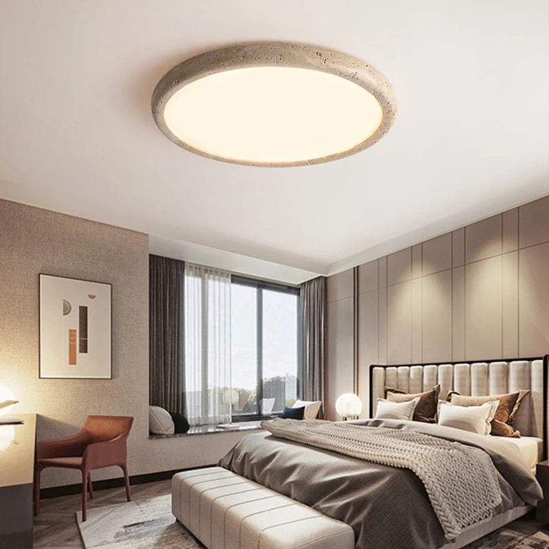 plafonnier led en pierre naturelle style minimaliste - vue 5 sur 7