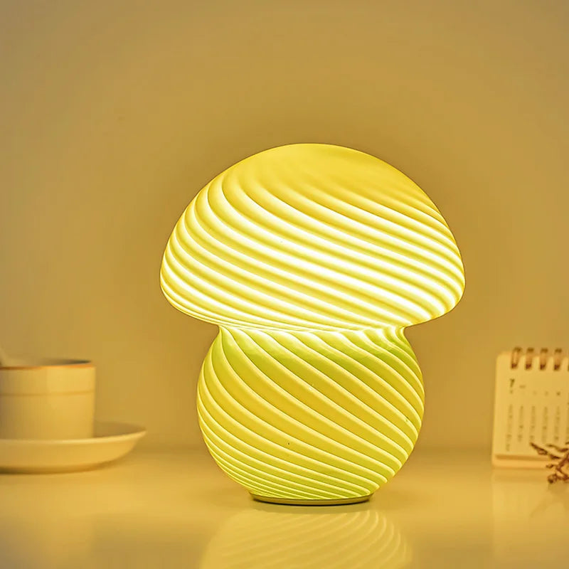 Champignon lampes de Table LED lampe de bureau veilleuse à intensité variable pour chambre Restaurant café atmosphère moderne décoration cadeaux - vue 4 sur 8