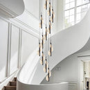 lustre led moderne en acrylique pour escaliers en colimaçon