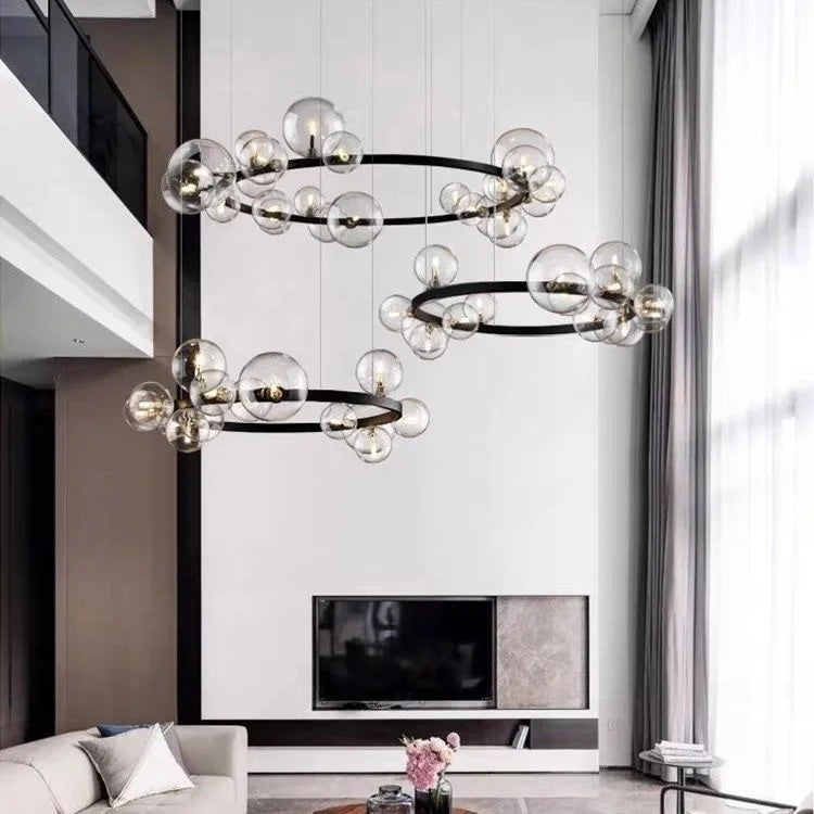 lustre moderne en verre design pour décoration intérieure élégante - vue 7 sur 24