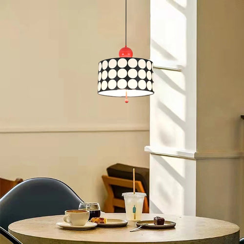 suspension luminaire en métal cylindrique style art déco - vue 4 sur 7