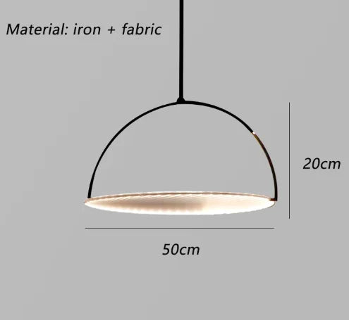 suspension ronde en tissu pour intérieur contemporain et chaleureux - vue 8 sur 8