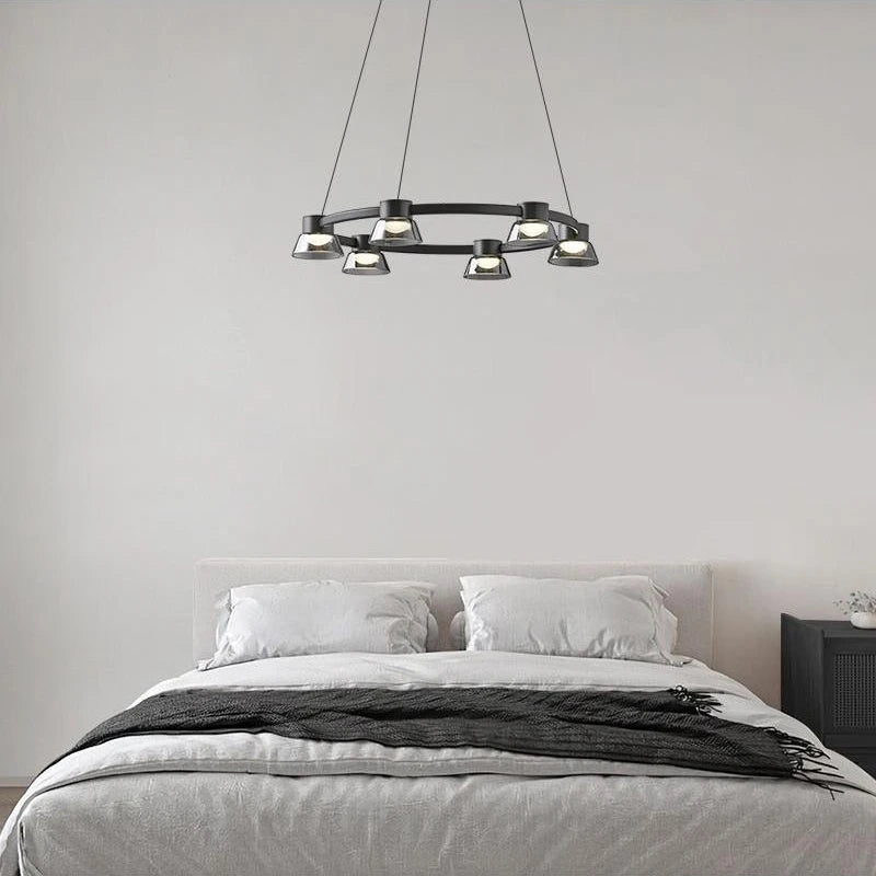 lustre en verre minimaliste italien pour intérieur moderne - vue 5 sur 12