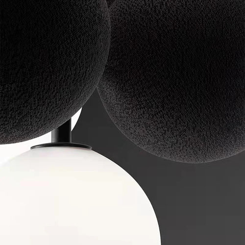 lampe suspendue avec cordon réglable en pvc et ampoule en verre - vue 6 sur 10