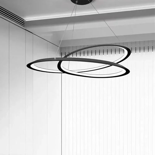 lustre led suspendu design moderne luminaire décoratif intérieur - vue 3 sur 8