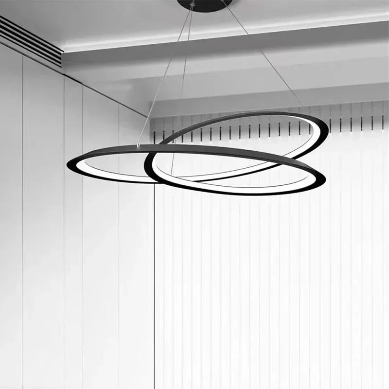 lustre led suspendu design moderne luminaire décoratif intérieur - vue 3 sur 8