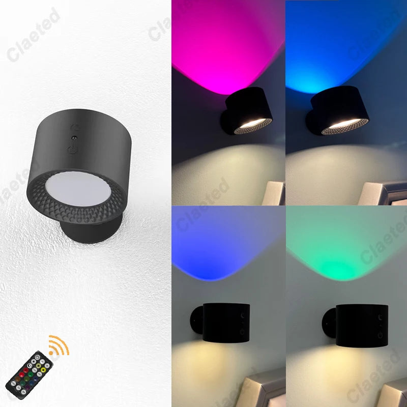 Tactile et télécommande intérieure sans fil Applique murale rechargeable alimenté par batterie LED appliques murales sans fil avec chargement USB - vue 8 sur 10