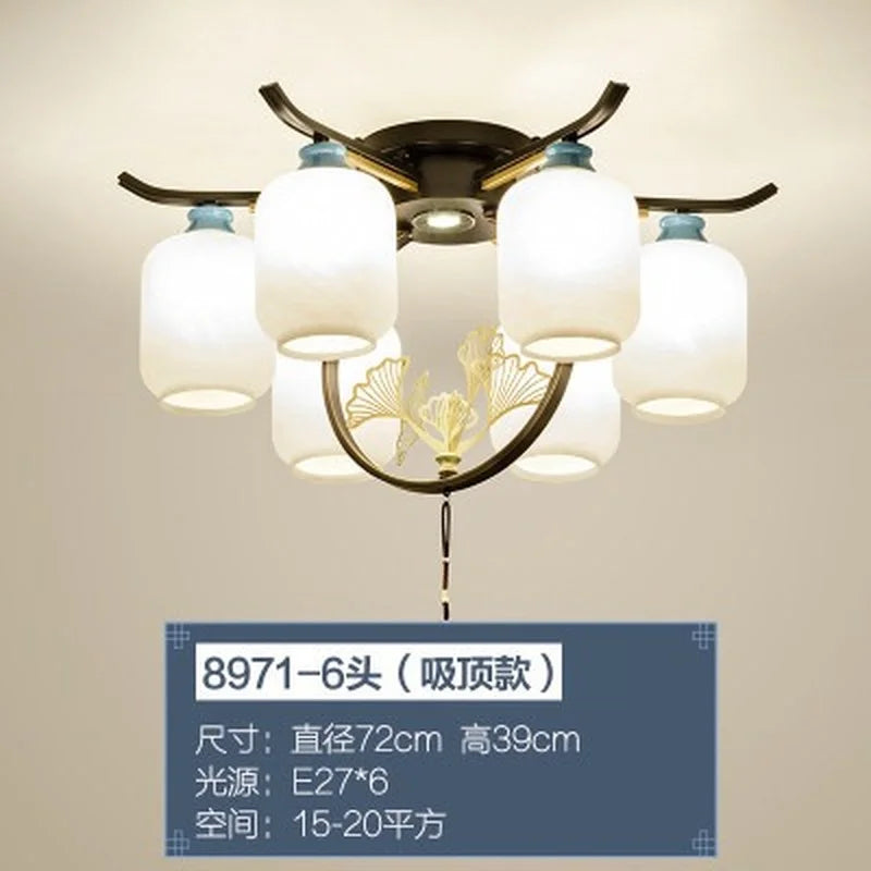 lustre rétro chinois pour un éclairage élégant et chaleureux - vue 19 sur 21